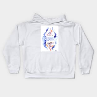 The synapse and the nerve impulse Kids Hoodie